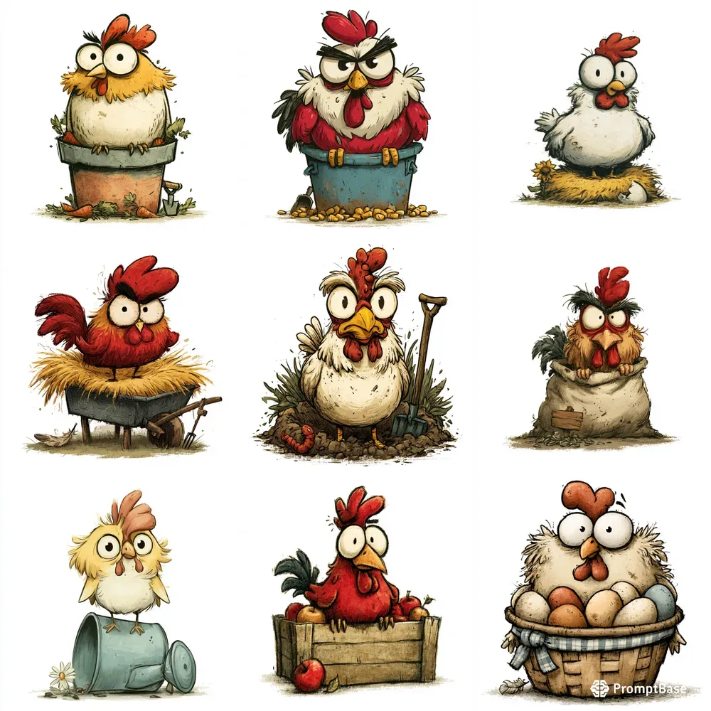 Farm Chicken Clip Art