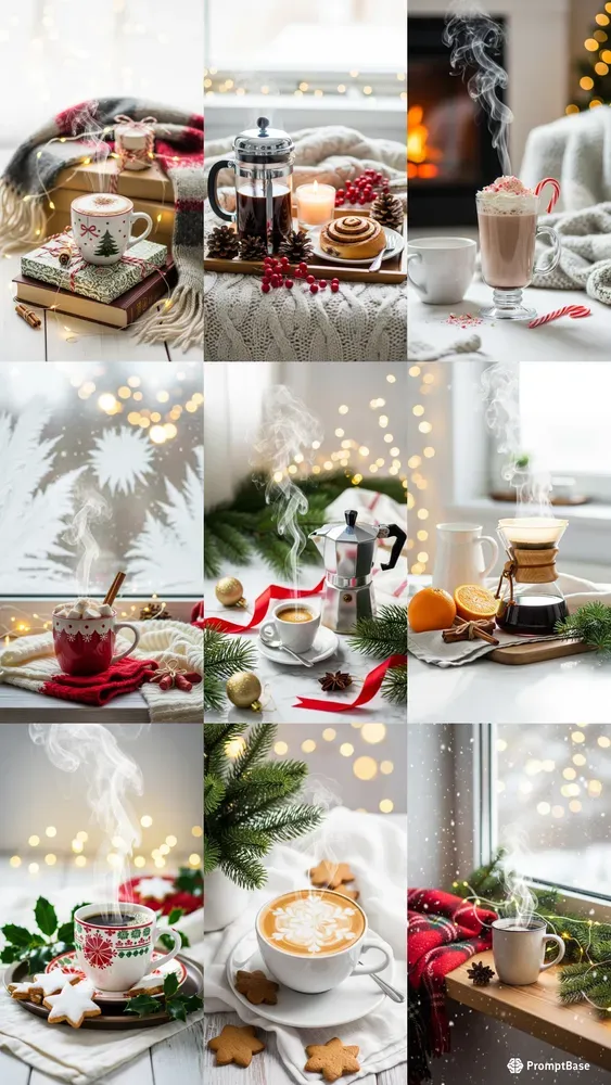 Cozy Coffee Moments Christmas Photos