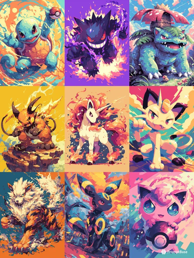 Dynamic Pokemon Pixel Art 