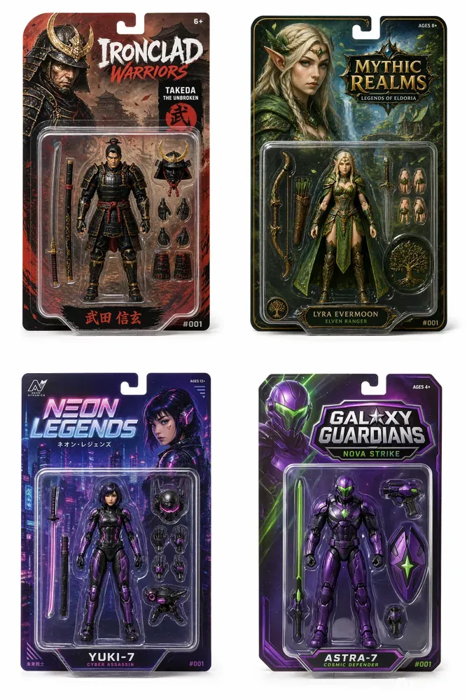 Action Figure Blister Pack Photos 8K