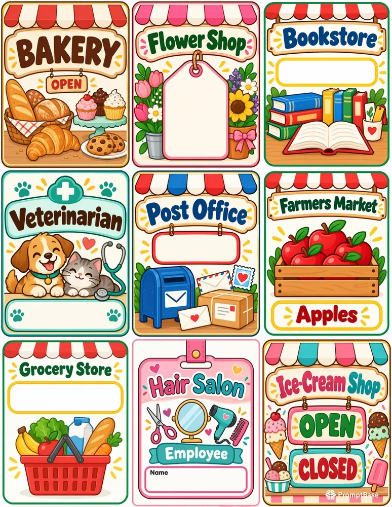 Dramatic Play Printable Generator
