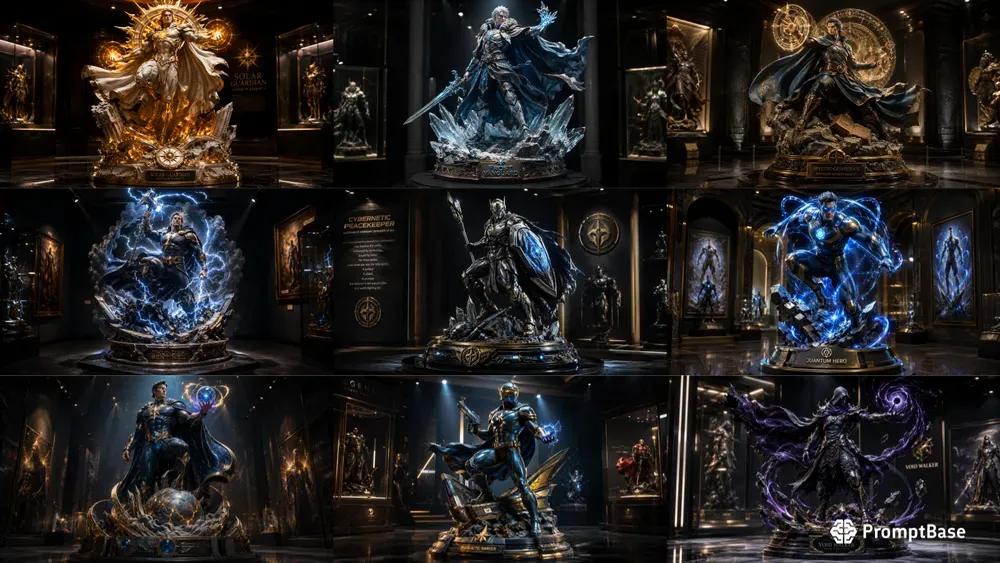 Epic Superhero Statue Masterpieces 8K