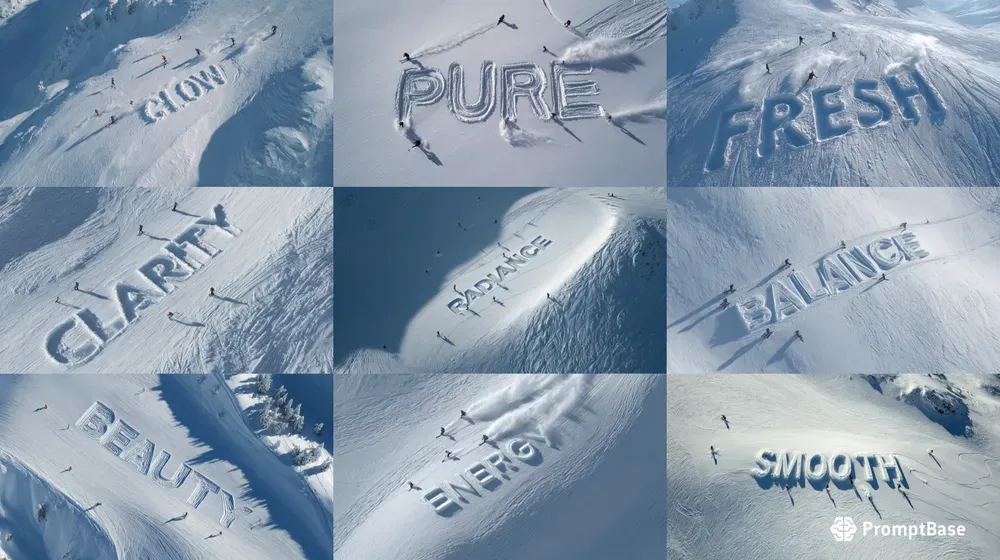 Aerial Photography Using Snow Typography