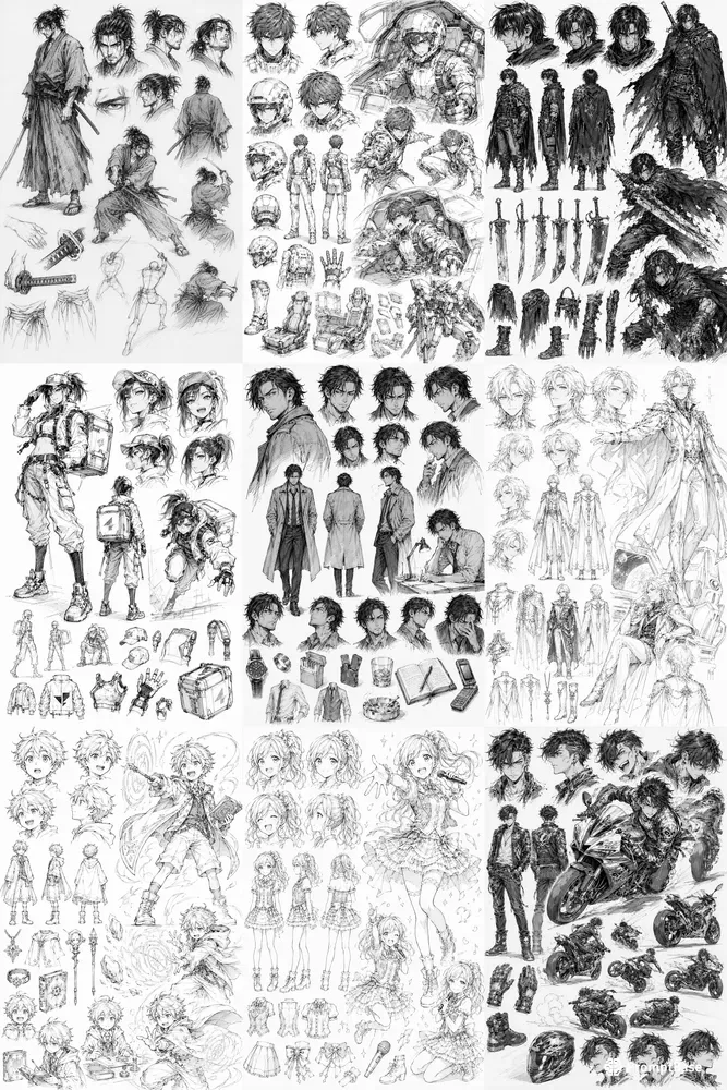 Manga Sketchbook Generator