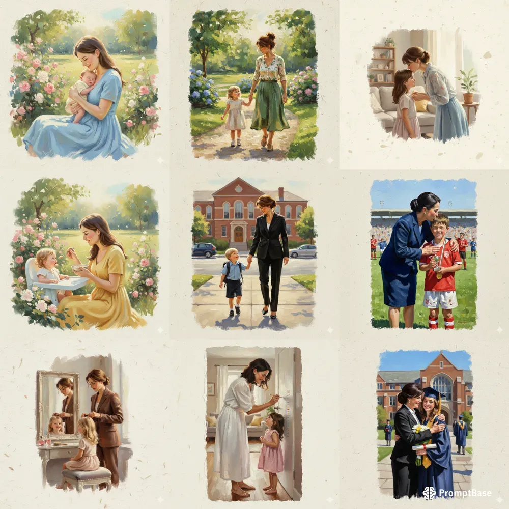 Mothers Love Oil Painting Art