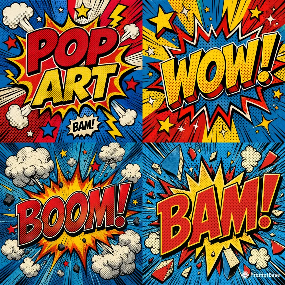 Pop Art Comic Explosion Generator