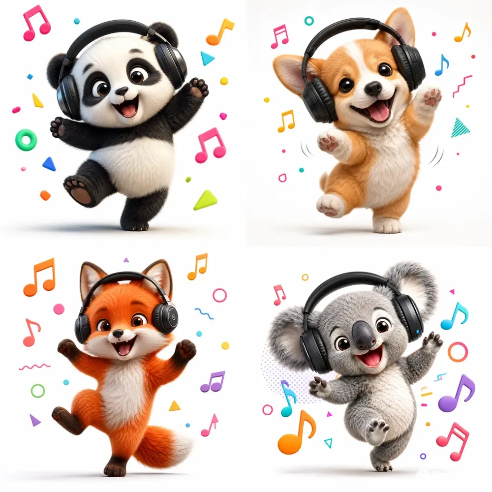 Cute Character Headphone Portraits