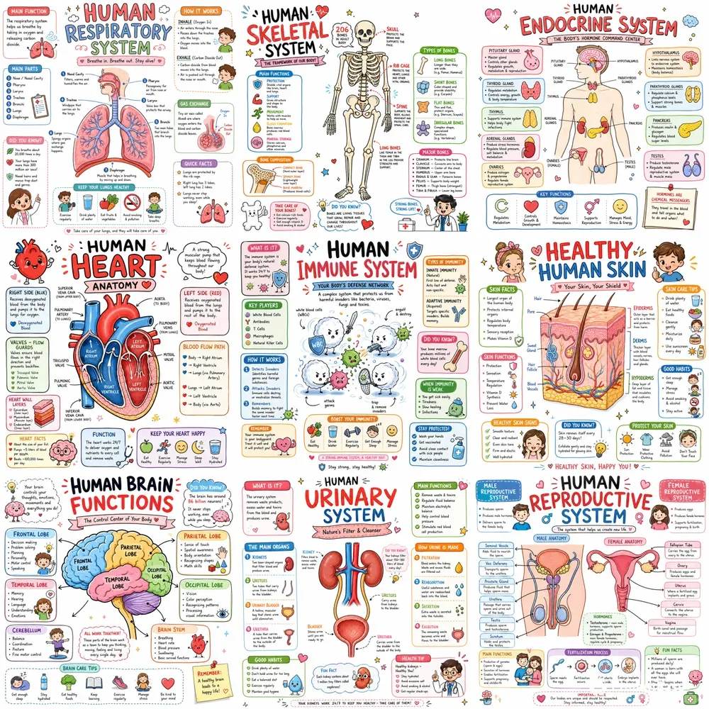 Cute Medical Infographic Poster Packs