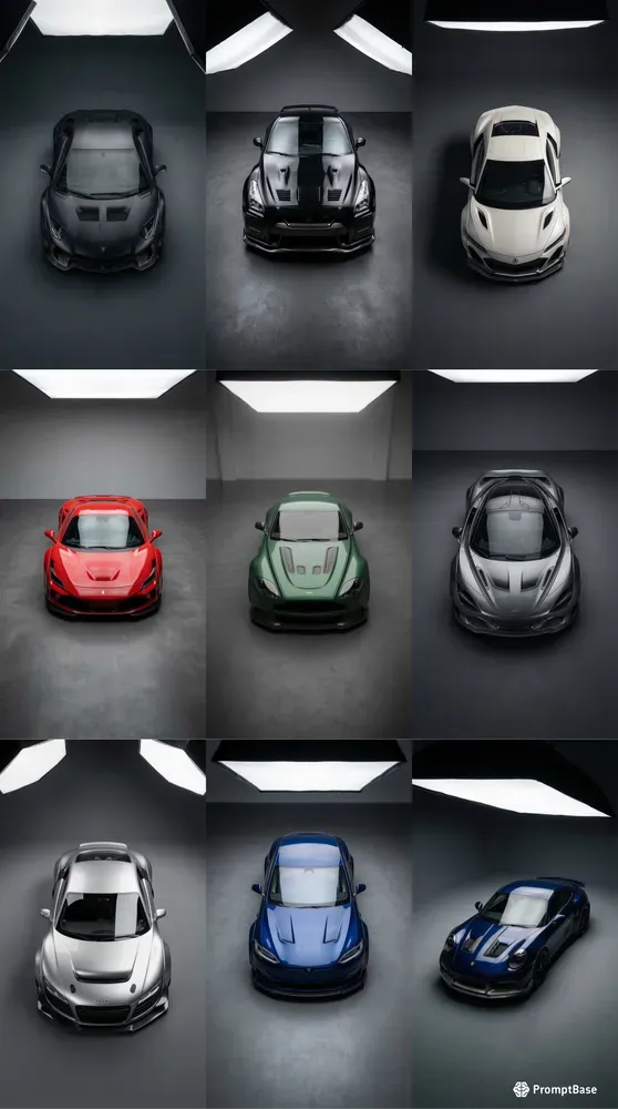 Highangle Minimalist Auto Studios