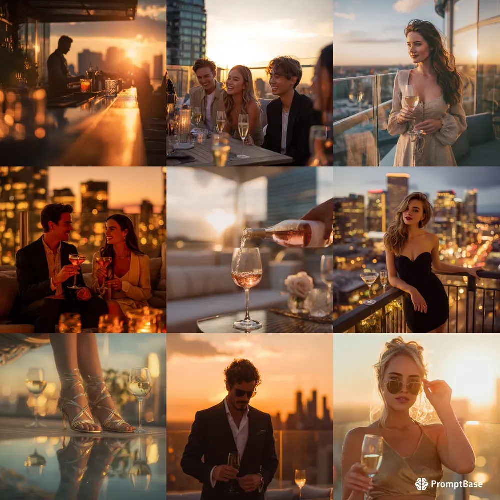 Rooftop Lounge Aesthetics Golden Hours