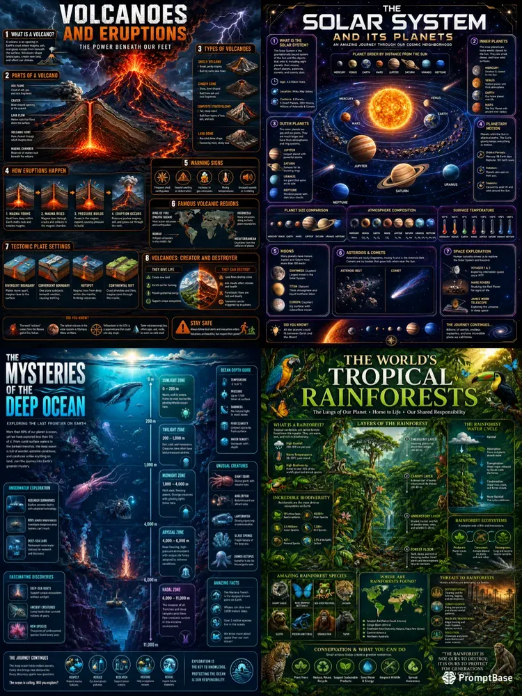 Nature Wonders Science Infographics