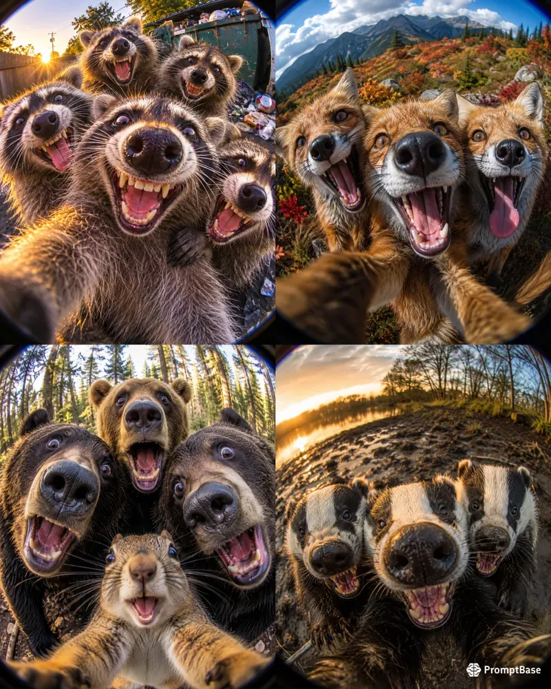 Wild Selfie Fisheyes