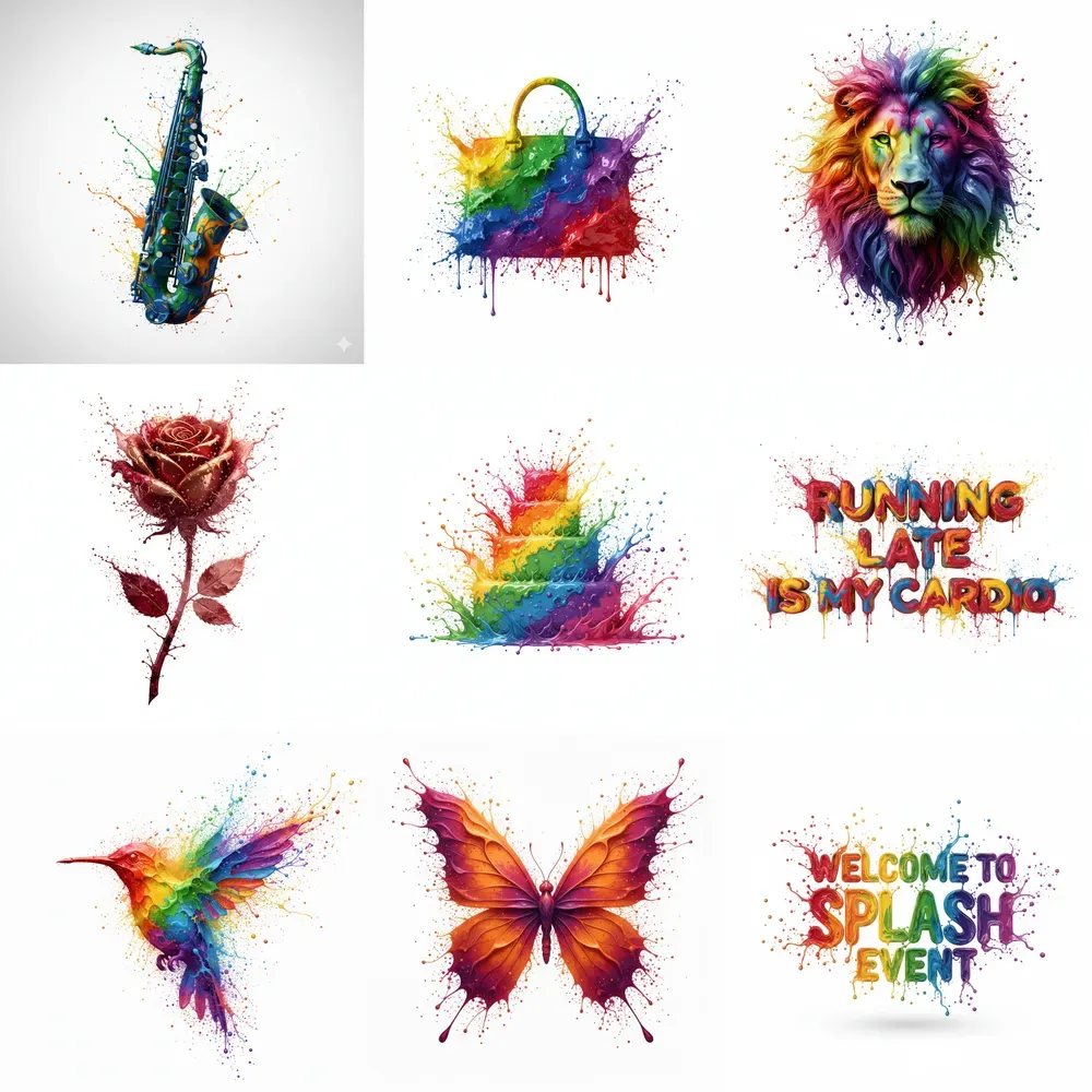 Dynamic 3D Splash Art Objects Texts