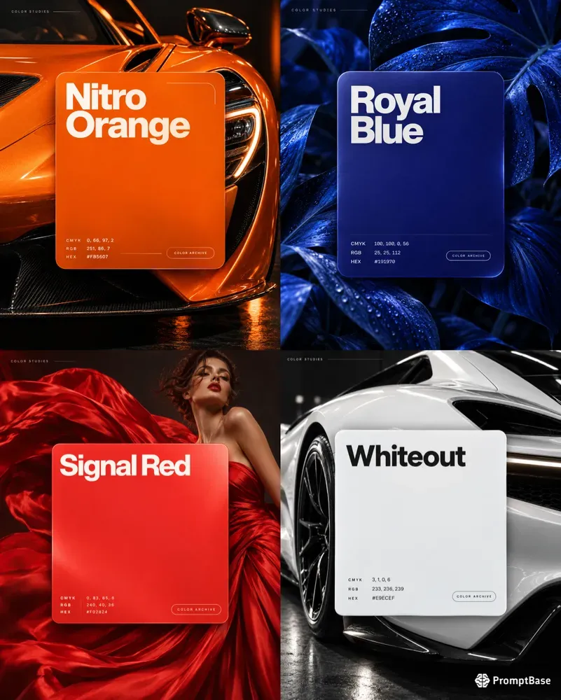 Cinematic Color Swatch Posters
