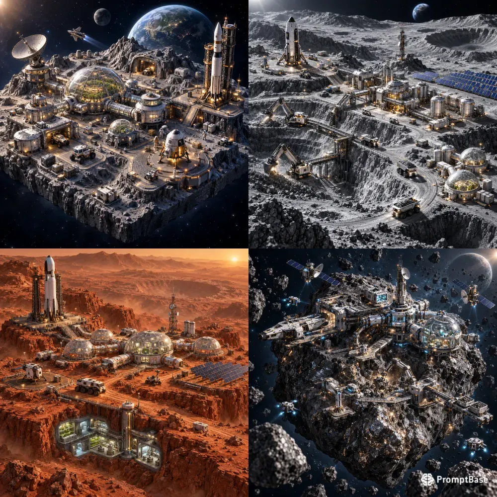 3D Space Mission Worlds