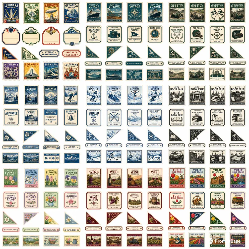 Poster Stamp Cutout Sheets