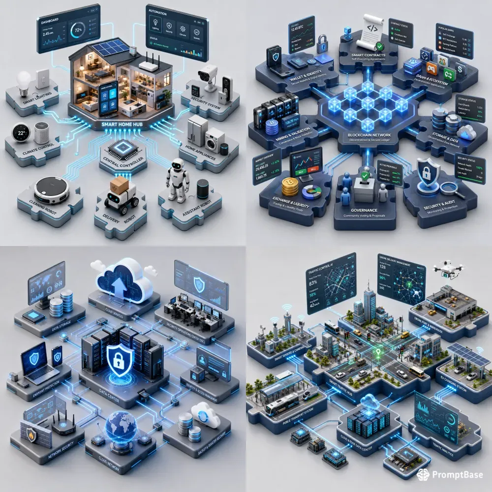 3D Isometric Tech Infographics