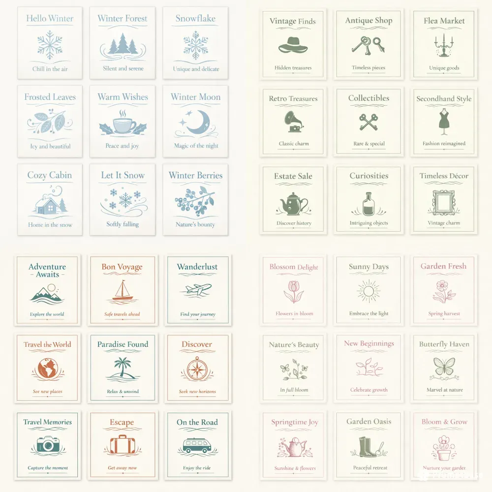 Botanical Tags Packs