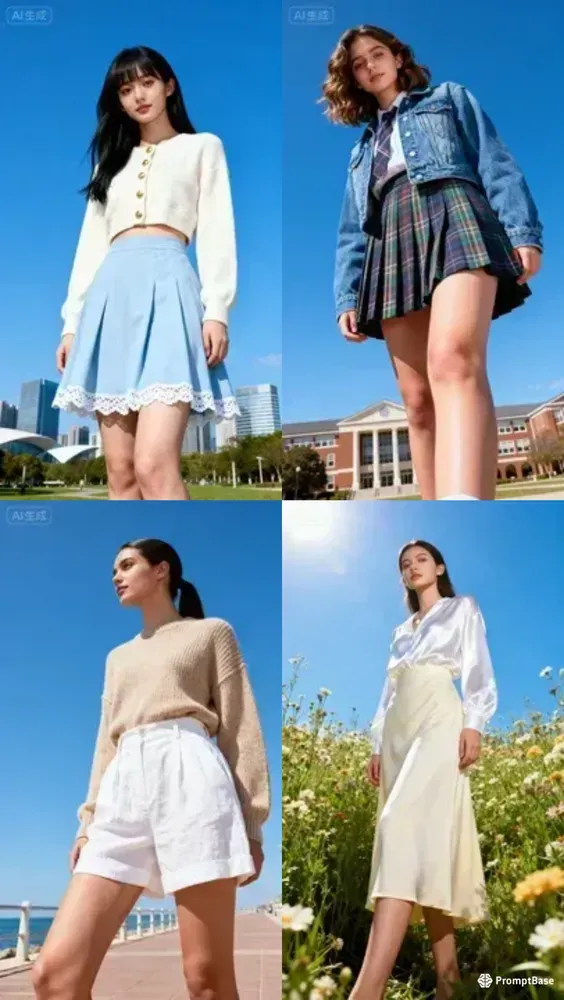 Photorealistic Lowangle Fashion Portraits
