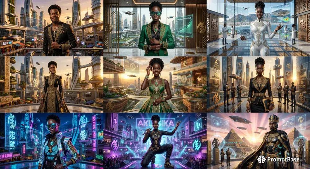 Luxury Afrofuturism Portrait Generator
