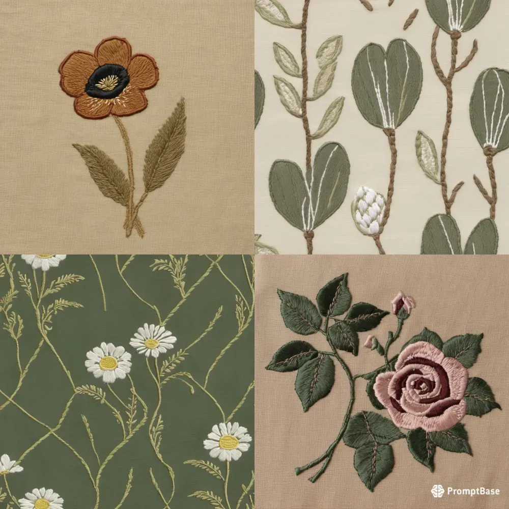 Botanical Embroidered Logo Collections