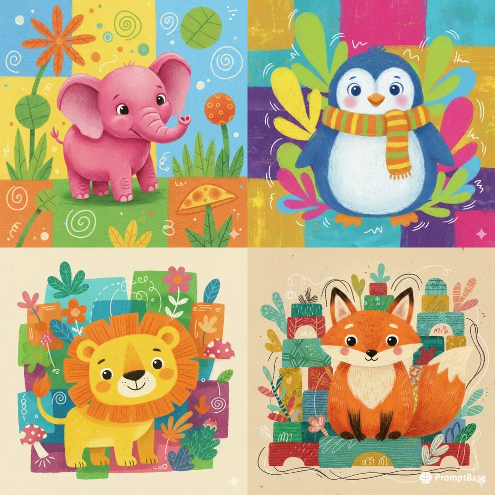 Whimsical Textured Characters