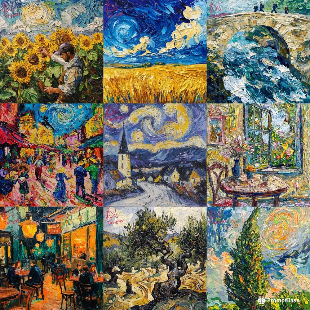 Van Gogh Style Art 9 Packs