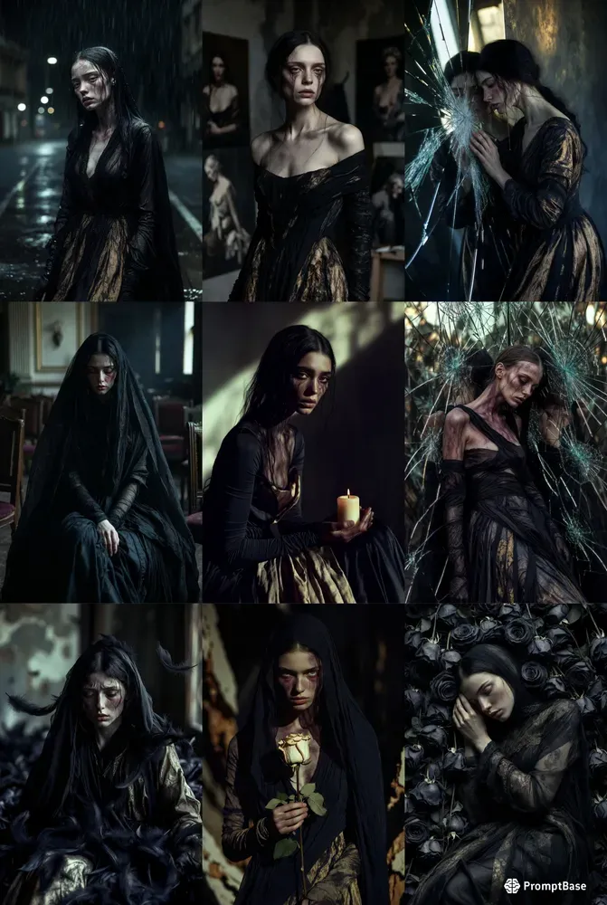 Emotional Dark Feminine Art