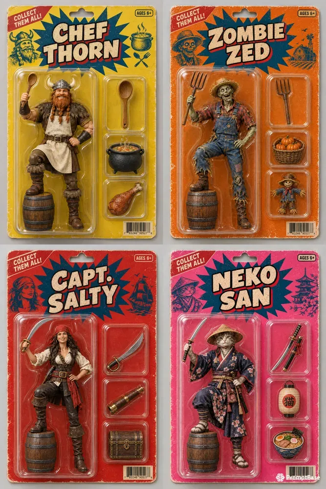 Retro Blisterpack Action Figures