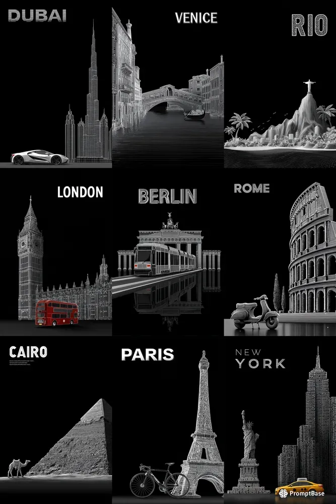 Minimalist City Travel Posters