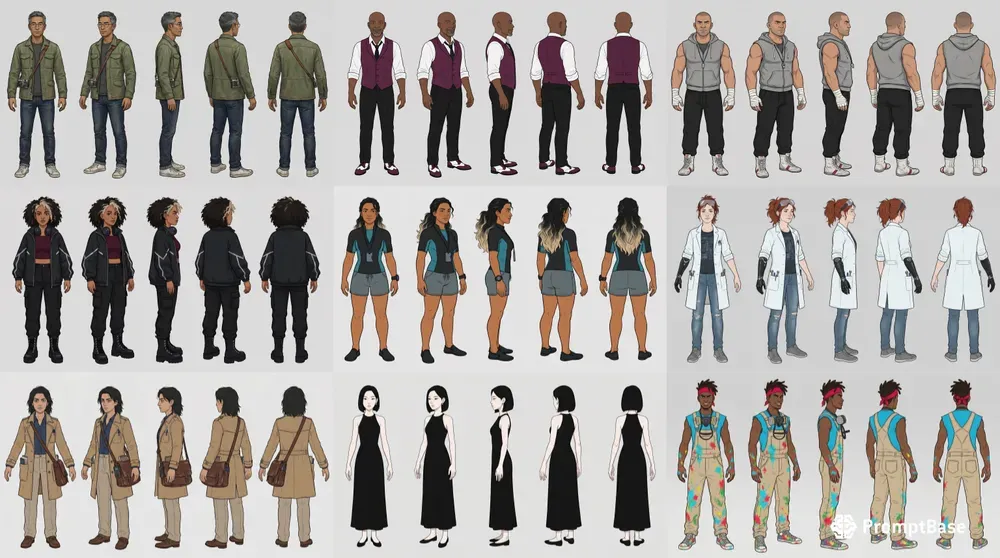 Modern Human Character Turnarounds