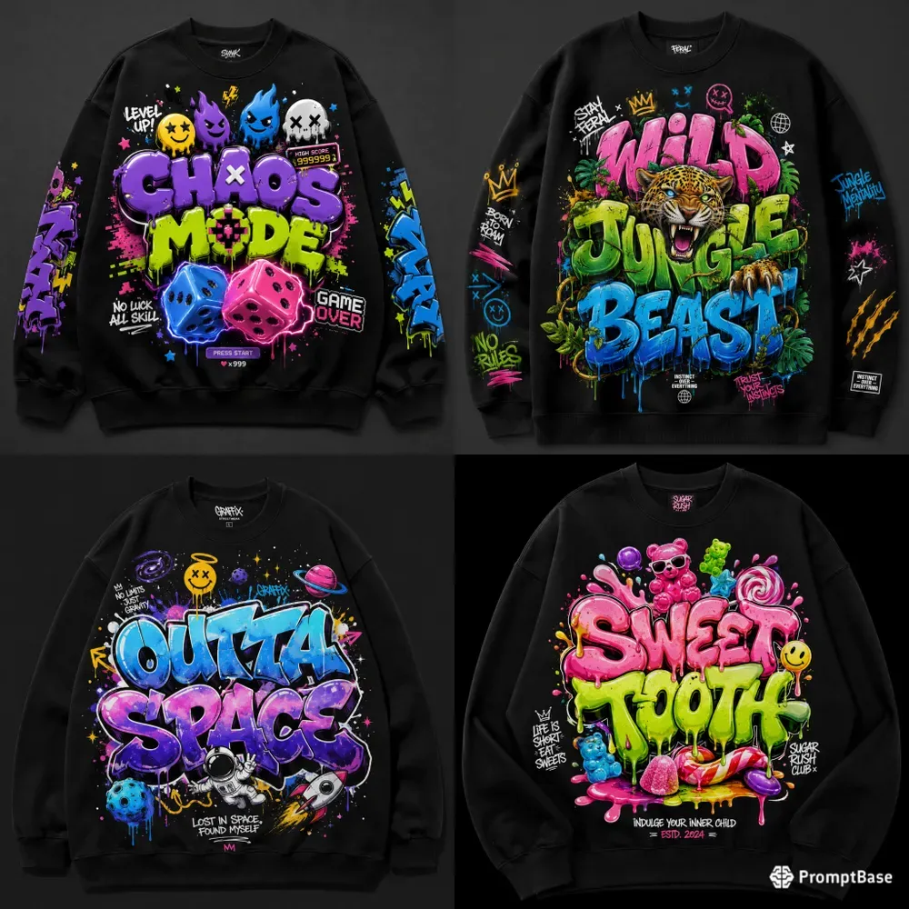 Graffiti Streetwear Sweatshirt Designs
