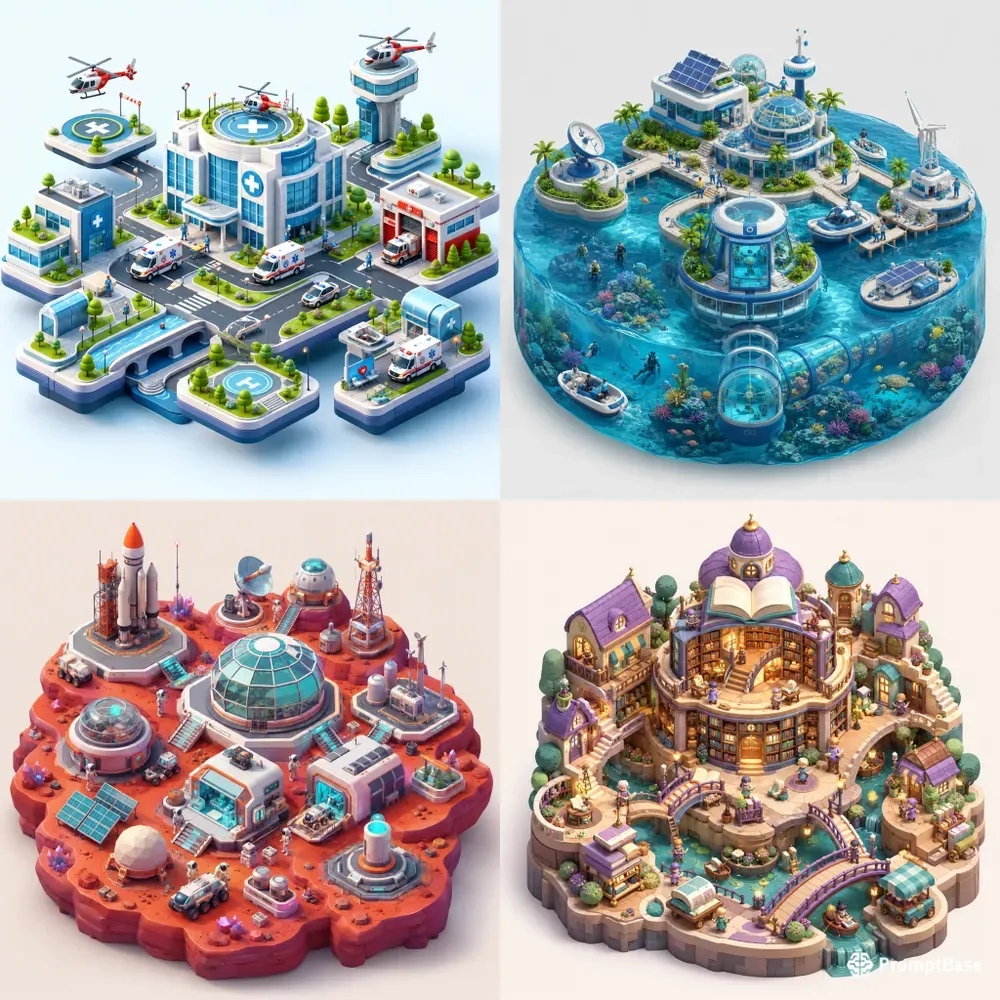 Isometric Miniature Worlds