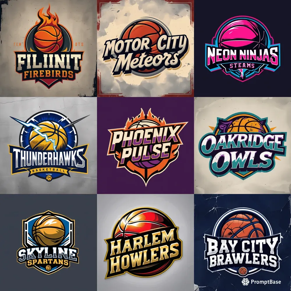 Retro Basketball Team Logos