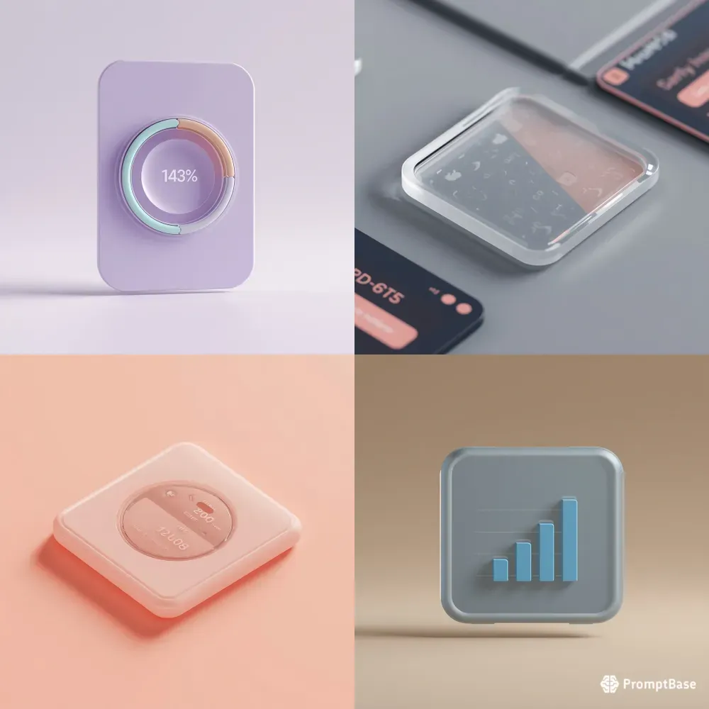 3D Neumorphic Fintech UI Widgets