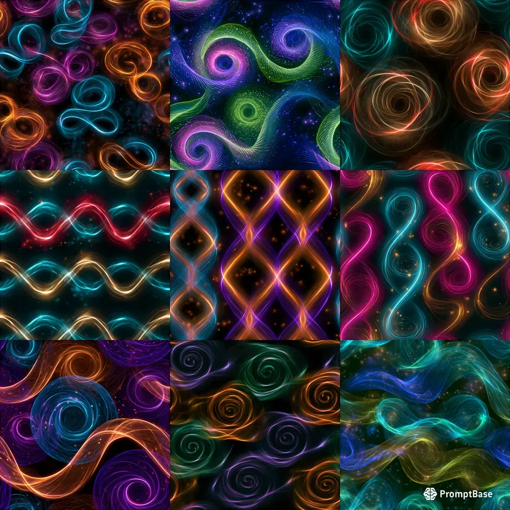 Neon Light Trail Patterns
