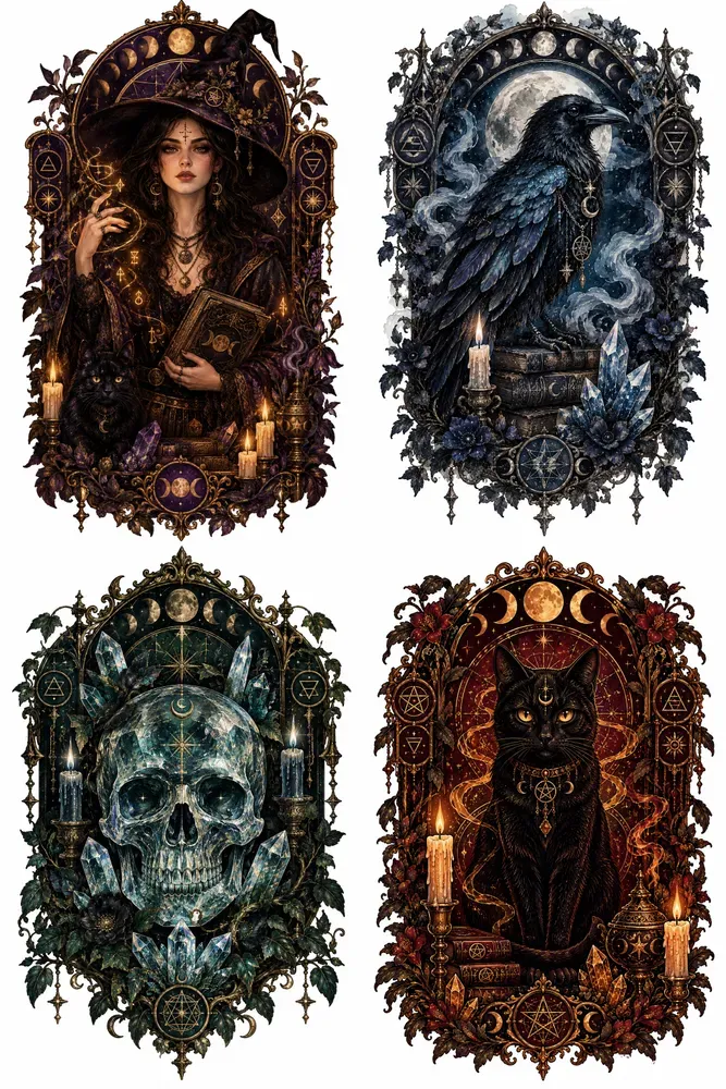 Halloween Witchy Mystical Art
