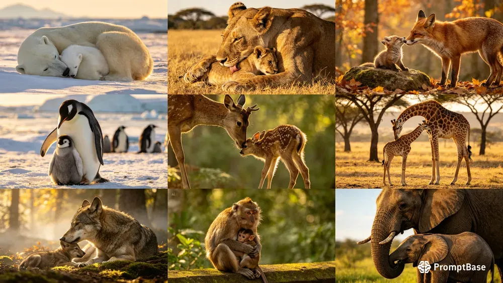 Mother Baby Wildlife Moments