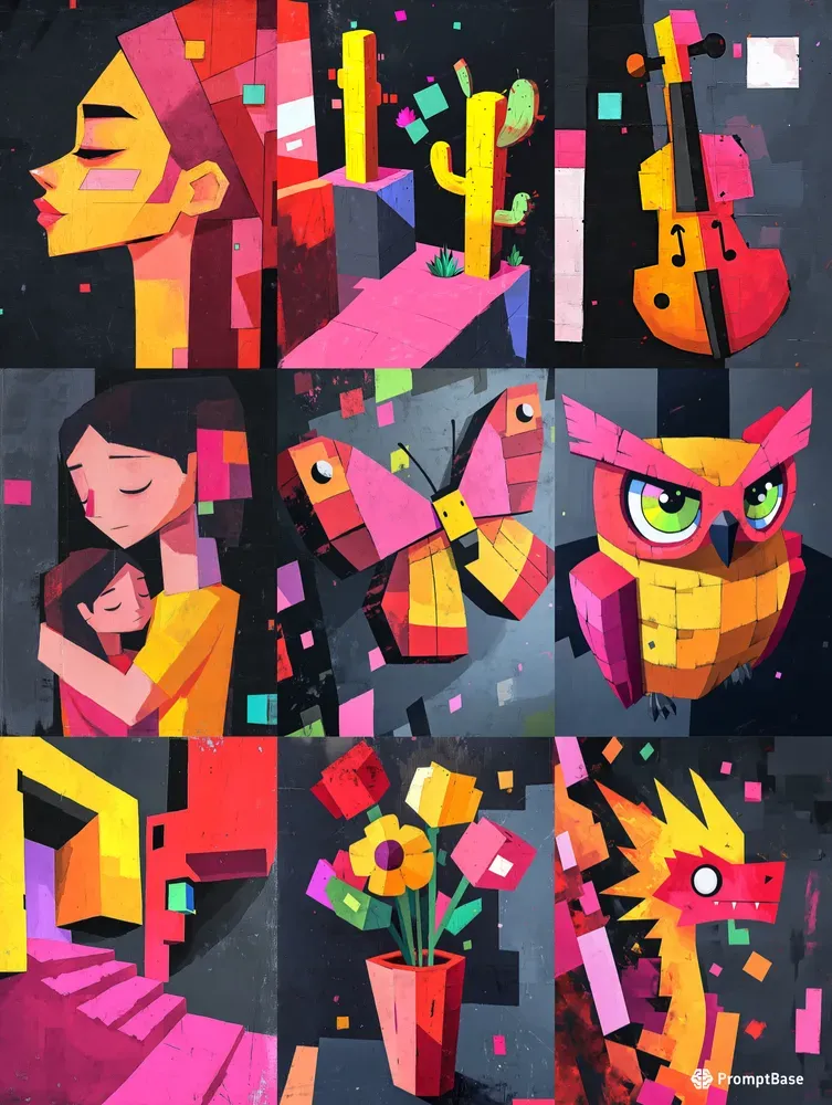 Abstract Stylized Cartoon Paintings