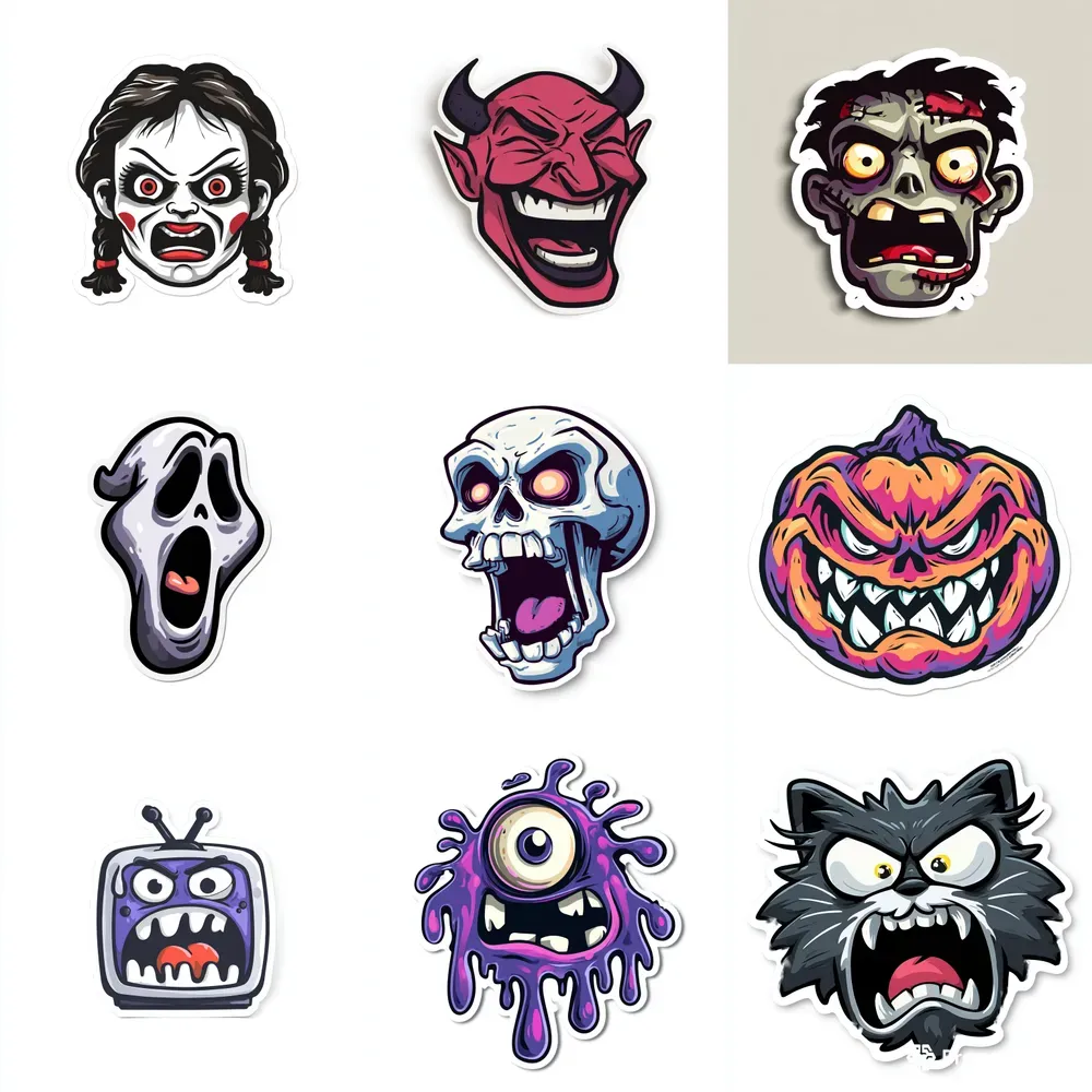 Creepy Horror Sticker Icon Generator