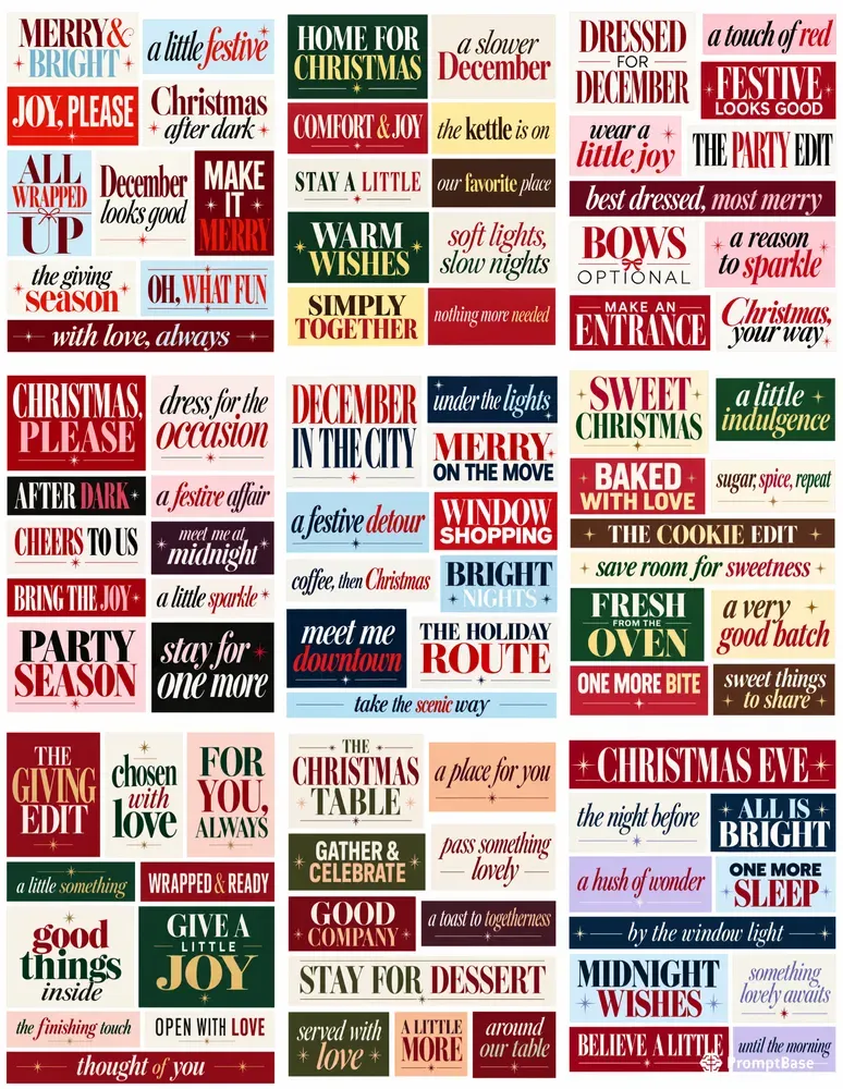 Christmas Editorial Typography