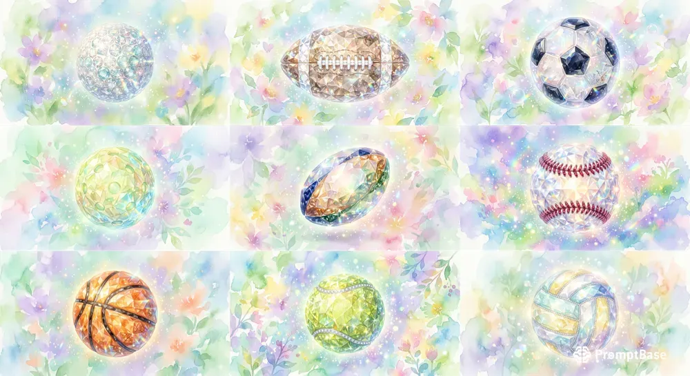 Dreamy Crystal Sport Balls