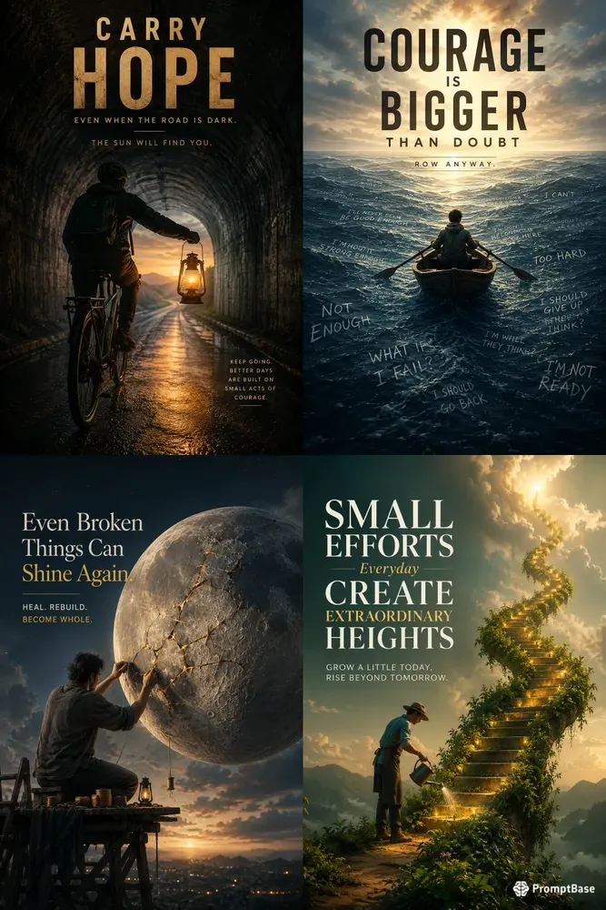 Surreal Metaphor Motivation Posters