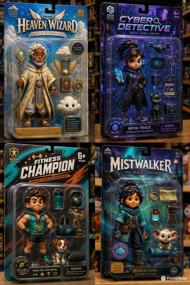 Pixarstyle Action Figures Blister Packs