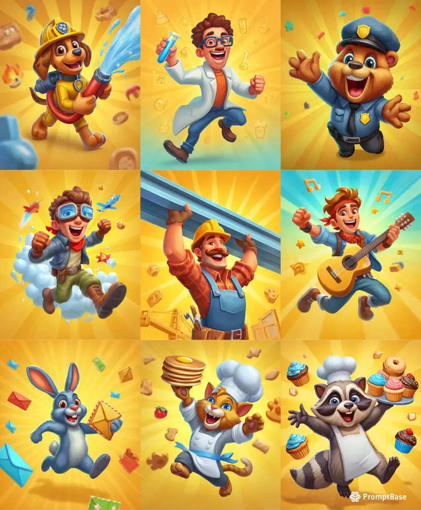 Vibrant 3D Professional Characters