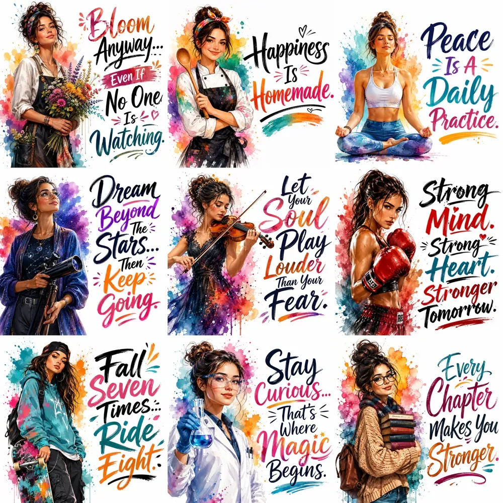 Inspirational Watercolor Quote Posters
