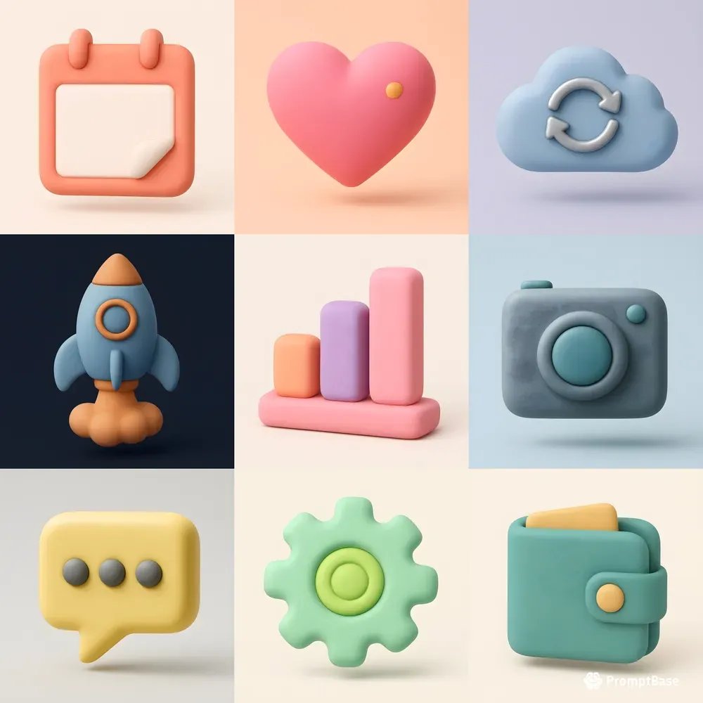 The Claymorphism 3D Icon Studios