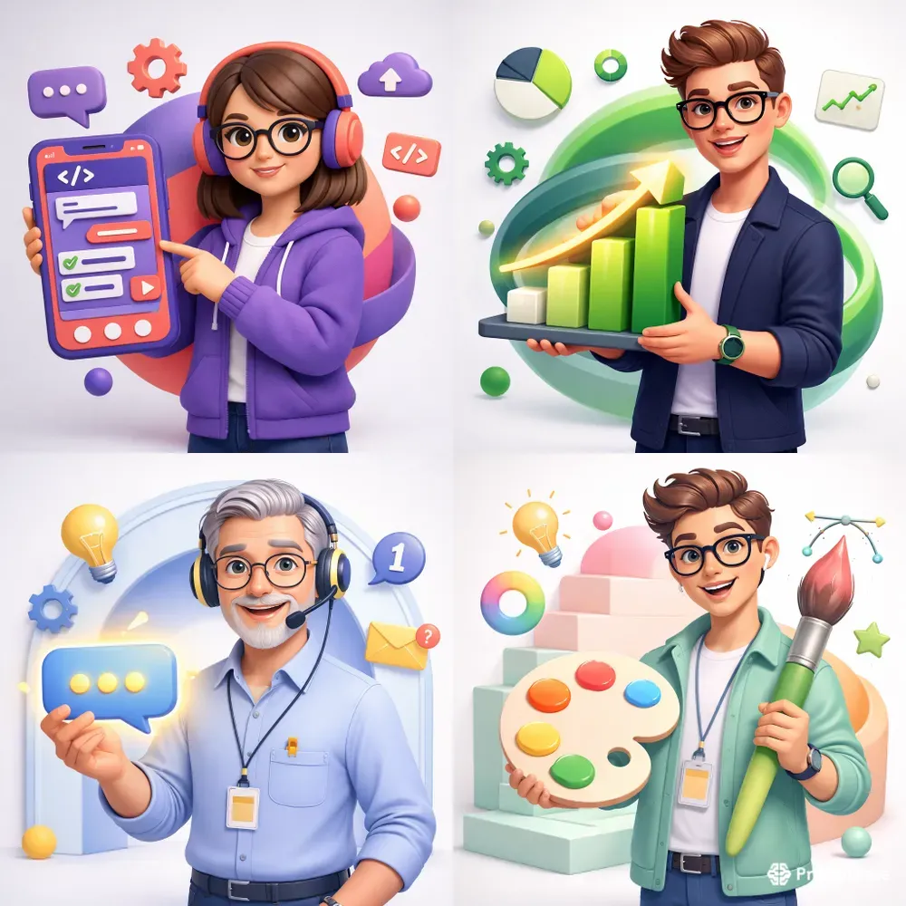 Premium 3D Saas Character Assets