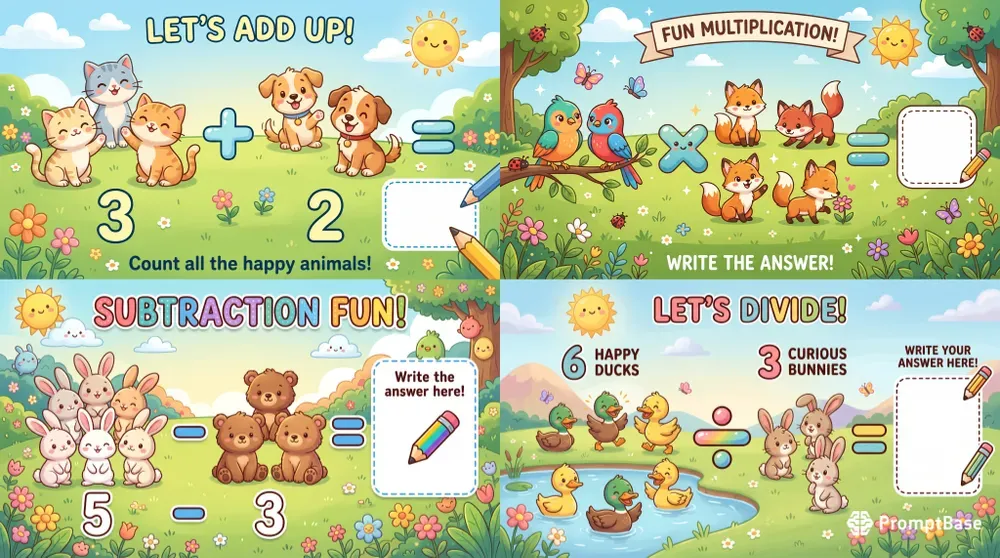 Counting Animals Math For Kids