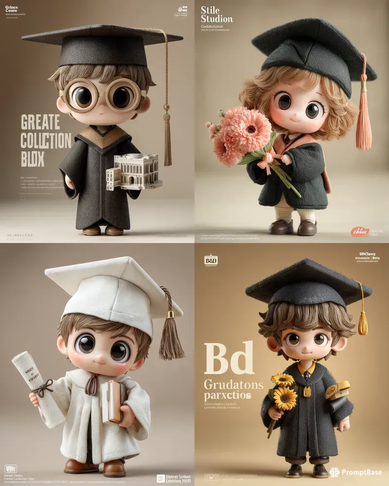 3D Graduation Blind Box Toys